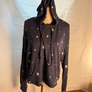 Thread & Supply Starry Night Hoodie - Navy and White